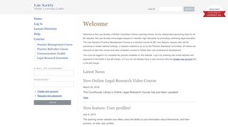 Welcome | Law Society Online Learning Center