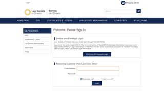 Login - LSO Store - Law Society of Ontario
