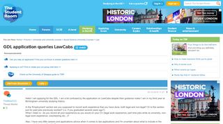 GDL application queries LawCabs - The Student Room