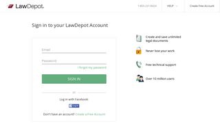 Sign in to your LawDepot Account