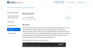 My Account – Lawline Support