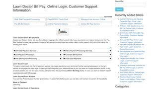 Lawn Doctor Bill Pay, Online Login, Customer Support Information