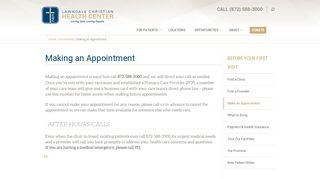 Making an Appointment | Lawndale Christian Health Center