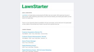 LawnStarter - Jobs