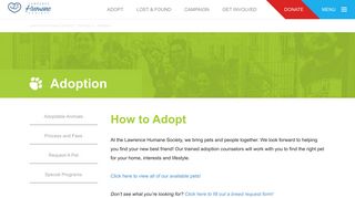 Adoption – Lawrence Humane Society
