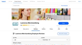 Working at Lawrence Merchandising: 127 Reviews | Indeed.com