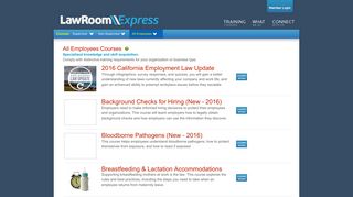 All Employees Courses - LawRoom Express: Course List