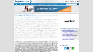 Lawson Payroll and HR Analysis - PayrollLab.com