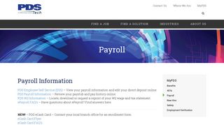 Payroll - Talent Acquisition Solutions | PDS Tech