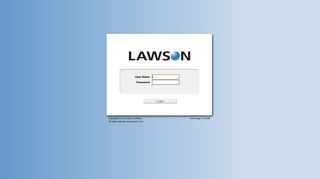 Lawson Login Page