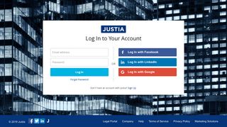 Log In - Justia Accounts
