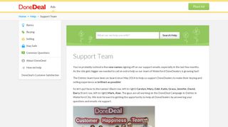 Support Team – DoneDeal