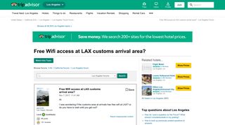 Free Wifi access at LAX customs arrival area? - Los Angeles Forum ...