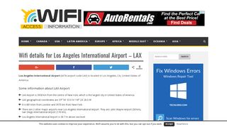 Wifi details for Los Angeles International Airport - LAX - Your Airport ...