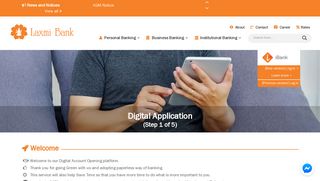 Laxmi Bank Online Application