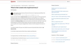 What is the Laxmi coin cryptocurrency? - Quora