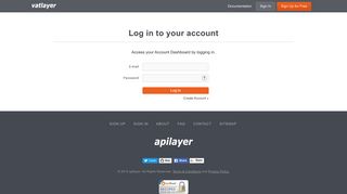 Log In | vatlayer API