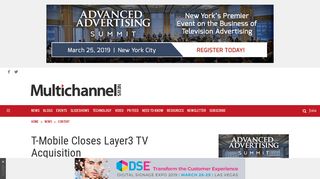 T-Mobile Closes Layer3 TV Acquisition - Multichannel