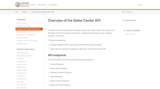 Overview of the Seller Center API - Lazada API documentation