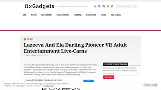 Lazeeva And Ela Darling Pioneer VR Adult Entertainment Live-Cams ...