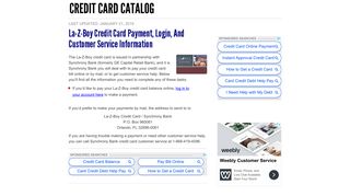 La-Z-Boy Credit Card Payment, Login, and Customer Service ...