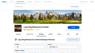 Working at Lazy Dog Restaurant and Bar: Employee Reviews | Indeed ...