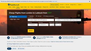 London to Lubbock Flights from £694: Book Flights from LHR to LBB ...
