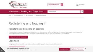 Registering and logging in | LBBD