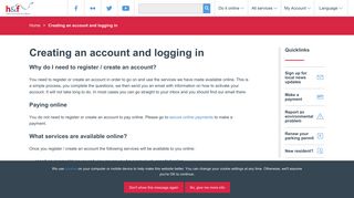 Creating an account and logging in | LBHF