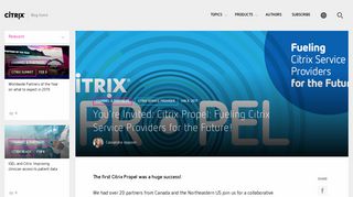 You're Invited: Citrix Propel: Fueling Citrix Service Providers for the ...