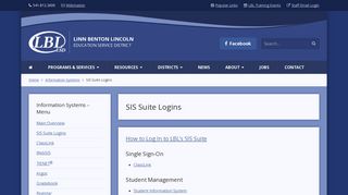 SIS Suite Logins | Linn Benton Lincoln Education Service District