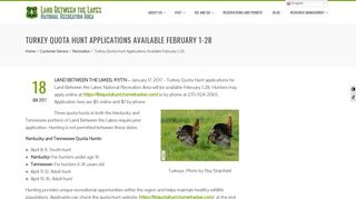 Turkey Quota Hunt Applications Available February 1-28
