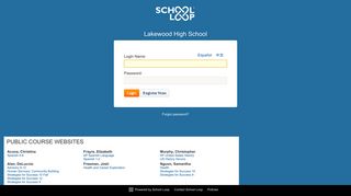 Log In - Lakewood High School - School Loop