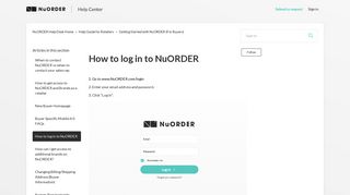 How to log in to NuORDER – NuORDER Help Desk Home