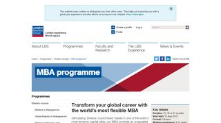 MBA programme | London Business School