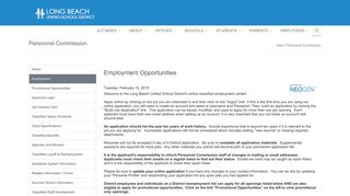 Long Beach Schools - Employment Opportunities - Government Jobs
