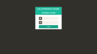 LCB Attendance System - Student Login