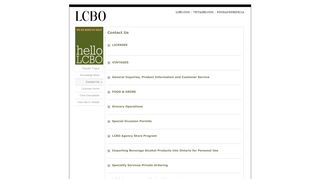 helloLCBO | Contact Us