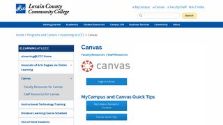 Canvas - eLearning at LCCC - Lorain County Community College