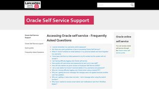 Accessing Oracle self service - Lancashire County Council