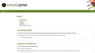 Oracle Self Service - Schools' Portal