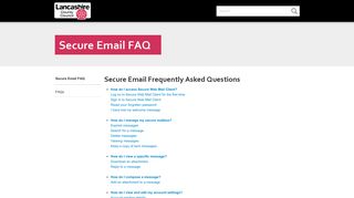 Secure Email FAQ - FAQs - Lancashire County Council