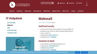 Webmail | lcc.lt - LCC International University