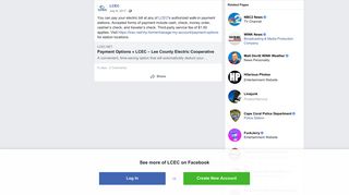 LCEC - You can pay your electric bill at any of LCEC's... | Facebook