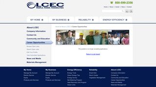 Career Opportunities « LCEC – Lee County Electric Cooperative