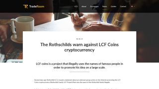 The Rothschilds warn against LCF Coins cryptocurrency - TradeRoom