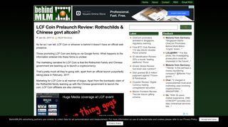 LCF Coin Prelaunch Review: Rothschilds & Chinese govt altcoin?