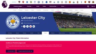 Leicester City FC Tickets, Hospitality & Ticket News | Premier League