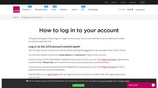 How to log in to your account - LCN.com