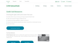 Credit Card Resources - LCNB National Bank